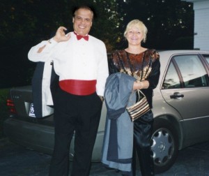 Mom & Dad going out, big smiles, happy, fun evening