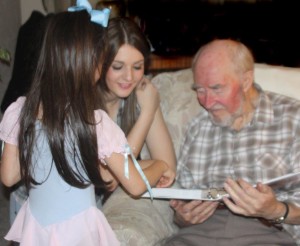 Granddad is loved and missed, loving family, Granddad joins his beloved Grandma, hugs and kisses, grandchildren (6)