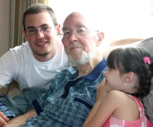 Granddad is loved and missed, loving family, Granddad joins his beloved Grandma, hugs and kisses, grandchildren (9)