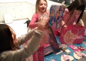 The Pearl Princess, turning 9, best friends, BFF, Barbie, birthday, presents, mermaid, fintale, joy, pancakes, balloons, sparkles (21)