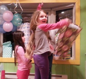 The Pearl Princess, turning 9, best friends, BFF, Barbie, birthday, presents, mermaid, fintale, joy, pancakes, balloons, sparkles (31)