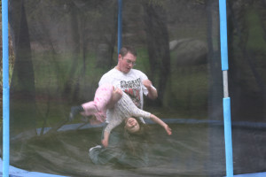 trampoline, playing outside, outdoors, healthy kids, laughter