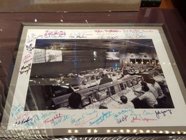 1st Moon Landing Control Room signed by all